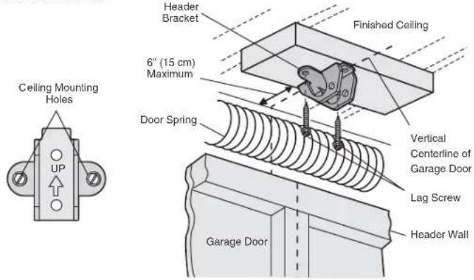 CHAMBERLAIN B4603TC - OPTION B - CEILING INSTALLATION - 2