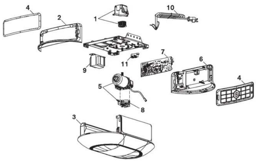 CHAMBERLAIN B4603TC - Repair Parts - 1