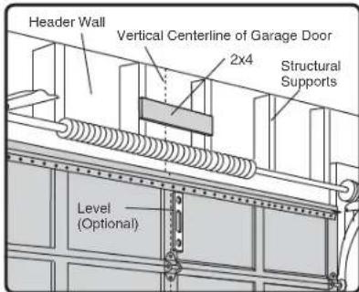 CHAMBERLAIN B4603TC - STEP 1 Determine the Header Bracket Location - 1