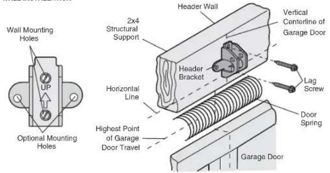 CHAMBERLAIN B4603TC - OPTION B - CEILING INSTALLATION - 1