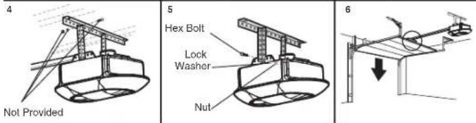 CHAMBERLAIN B4603TC - STEP 5 Hang the Garage Door Opener - 4