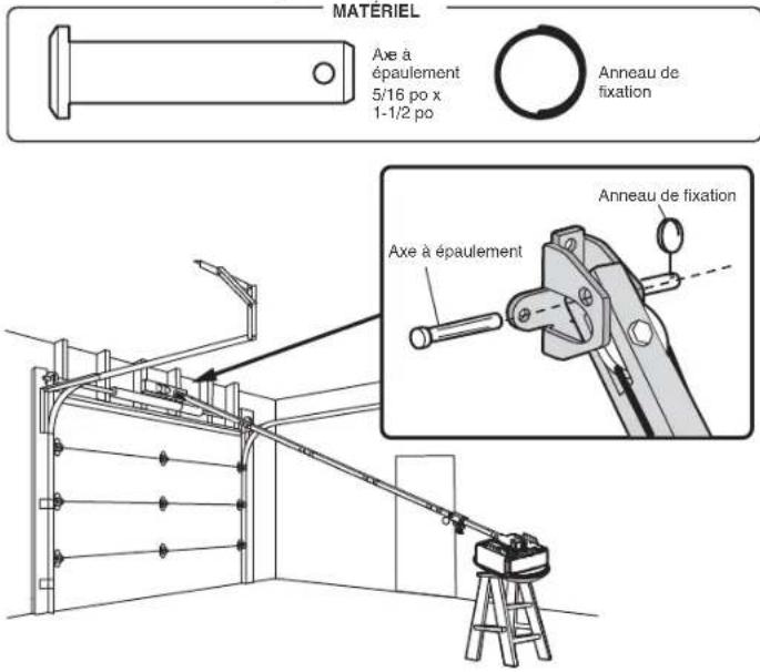 CHAMBERLAIN B4603TC - ÉTAPE 3 Fixer le rail au support de linteau - 1