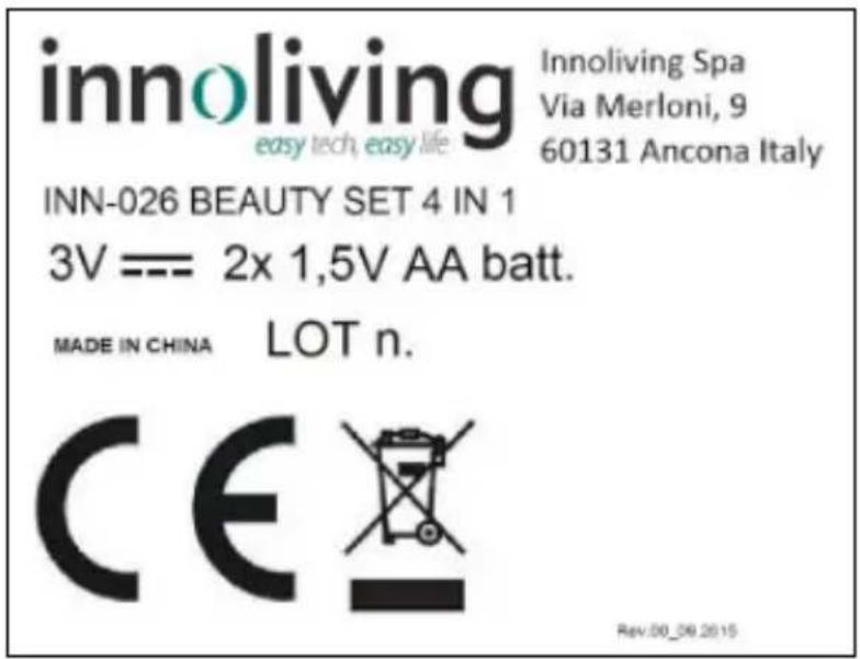 Innoliving INN026 - ETIQUETA DE CLASIFICACION - 1