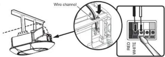 CHAMBERLAIN B6753TC - STEP 10 Wire the Door Control to the Garage Door Opener - 6