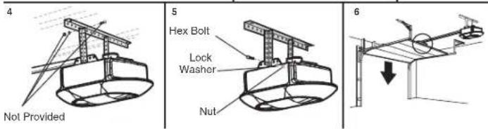CHAMBERLAIN B6753TC - STEP 5 Hang the Garage Door Opener - 3