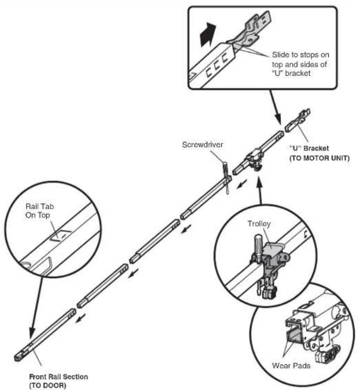 CHAMBERLAIN B6753TC - To avoid installation difficulties, do not run the garage door opener until instructed to do so. - 1