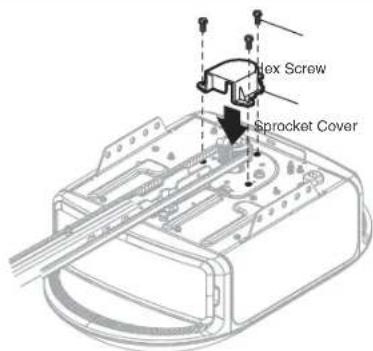 CHAMBERLAIN B6753TC - STEP 6 Install the Sprocket Cover - 2