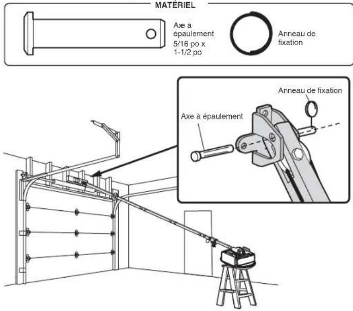 CHAMBERLAIN B6753TC - ETAPE 3 Fixer le rail au support de linteau - 1