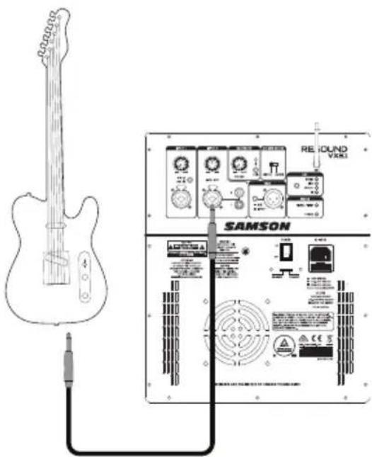 SAMSON Resound VX8.1 - Connecting an electric guitar - 1