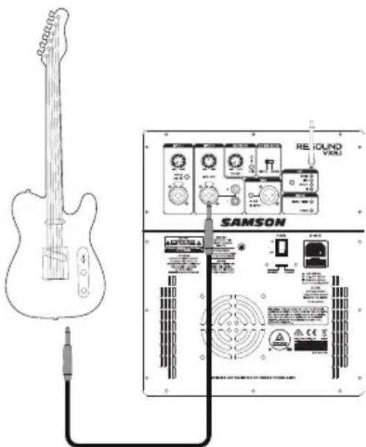 SAMSON Resound VX8.1 - Collegamento di una chitarra elettrica - 1