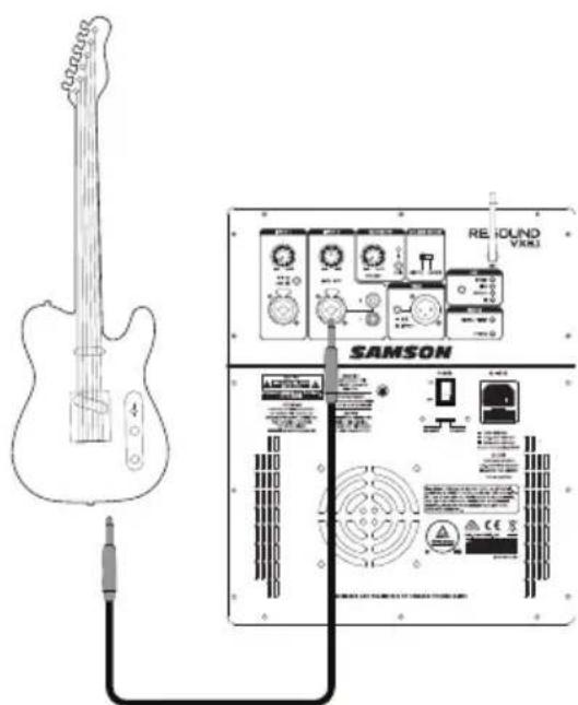 SAMSON Resound VX8.1 - Connexion d'une guitare électrique - 1