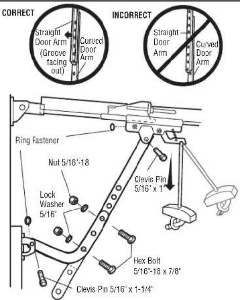 LIFT-MASTER 87504267 - Connect the Door Arm to the Trolley - 2