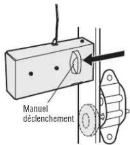 LIFT-MASTER 87504267 - POUR DÉSENGAGER MANUELLEMENT LA SERRURE DE PORTE DE GARAGE AUTOMATIQUE (MODÈLE 841LM)\*. - 1