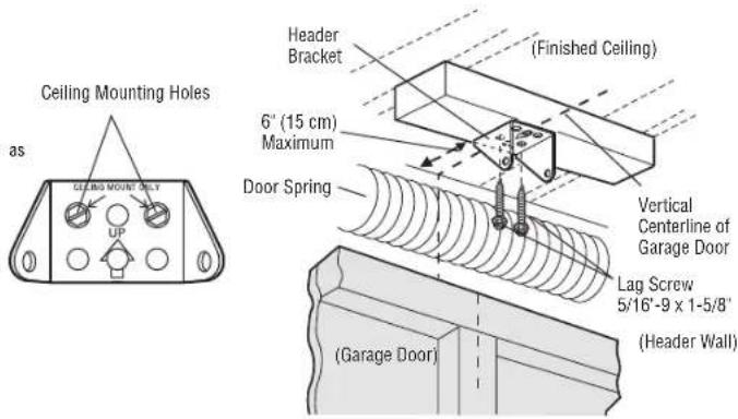 LIFT-MASTER 87504267 - OPTION B- CEILING INSTALLATION - 1