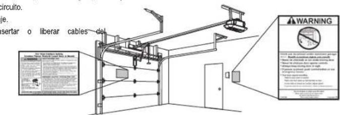 LIFT-MASTER 87504267 - garaje las etiquetas de advertencia - 1