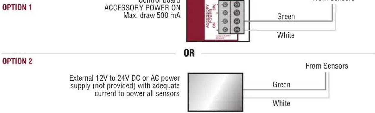 LIFT-MASTER LMTBUL - Heater wiring (green and white wires): - 2