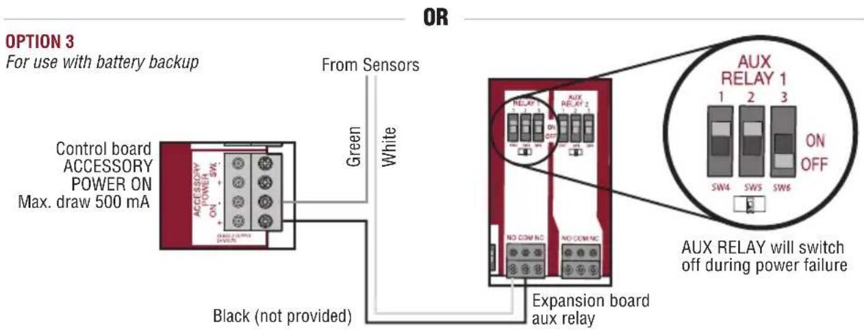 LIFT-MASTER LMTBUL - Heater wiring (green and white wires): - 3