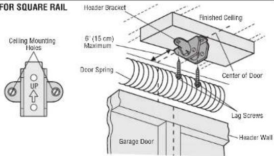 LIFT-MASTER 8155W - OPTION B CEILING INSTALLATION - 2