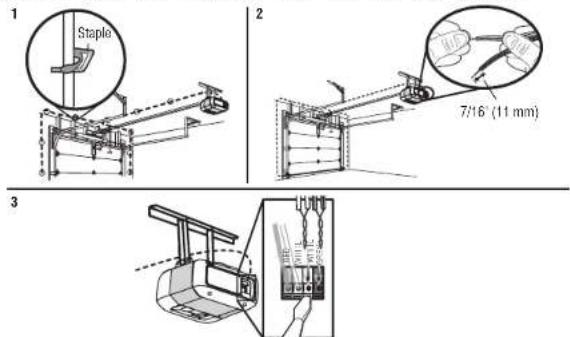 LIFT-MASTER 8155W - OPTION A - INSTALLATION WITHOUT PRE-WIRING - 1