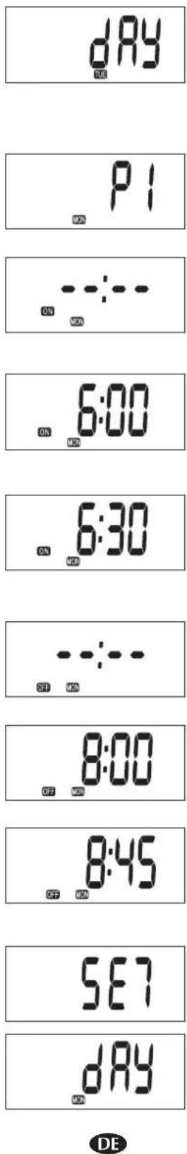 ZIBRO LC 320 - PROGRAMMIERUNG DES WEEKLY TIMERS - 2