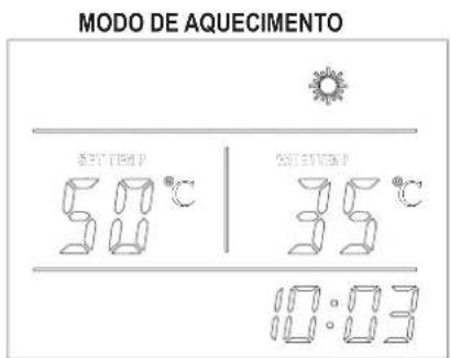 MODO DE AQUECIMENTO 50 °C 35 °C 10:03
