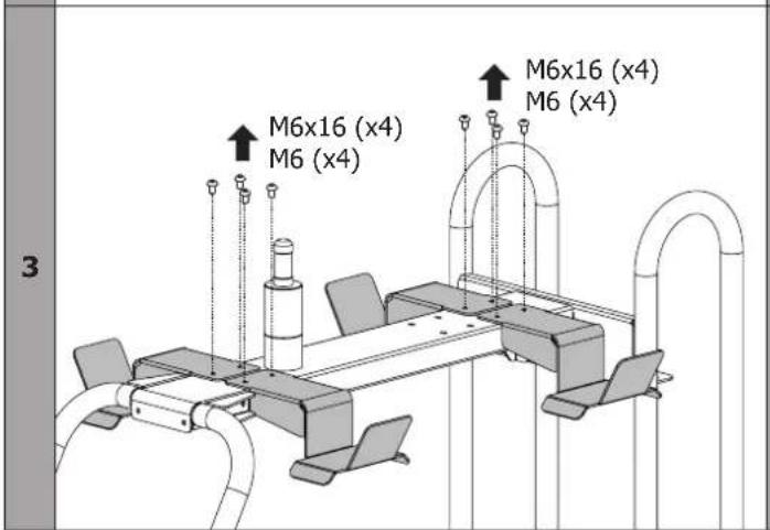 M6x16 (x4) M6 (x4) M6x16 (x4) M6 (x4) 3