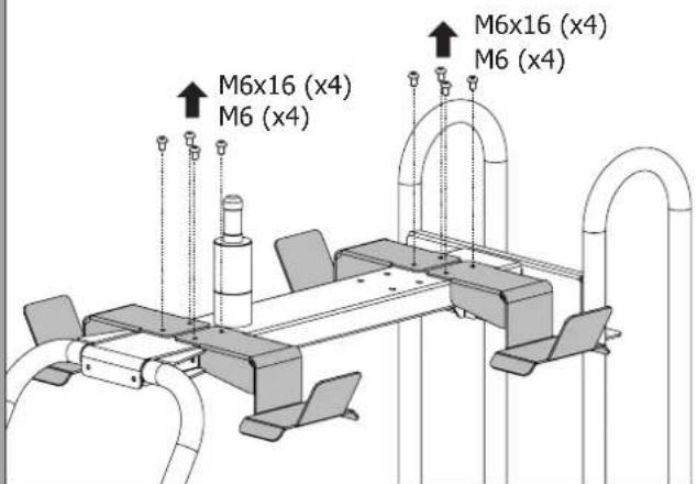 M6x16 (x4) M6 (x4) M6x16 (x4) M6 (x4)