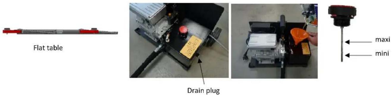 GYS Ergo Lift 650 - Checking the oil level: - 1