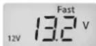 GYS Artic 4000 - CHARGE mode «SLOW» 12V (14.4 V / 1 A) : - 1