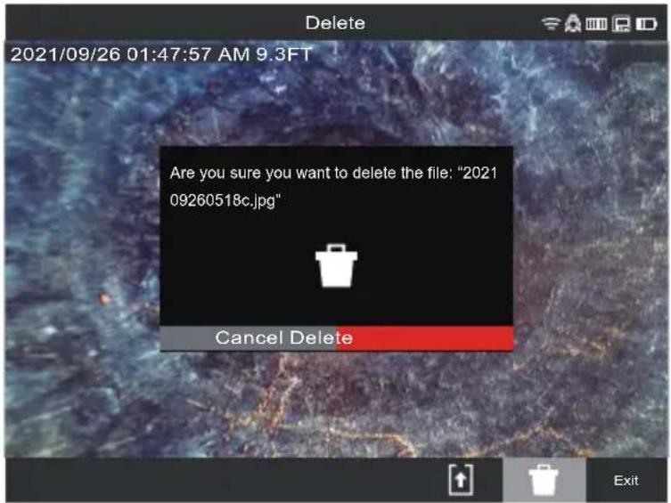 MILWAUKEE M18 297322 - Deleting Files from within the Settings menu - 1