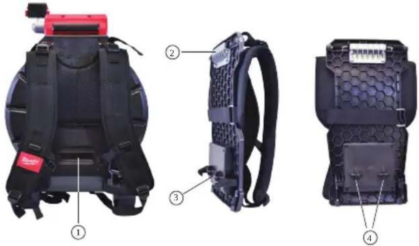 MILWAUKEE M18 297322 - Instalación de la placa de mochila - 1
