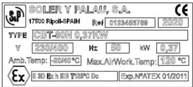 Soler & Palau THATEX - II 3D Ex h IIIB T125°C Dc (for non-conductive dust) - 2