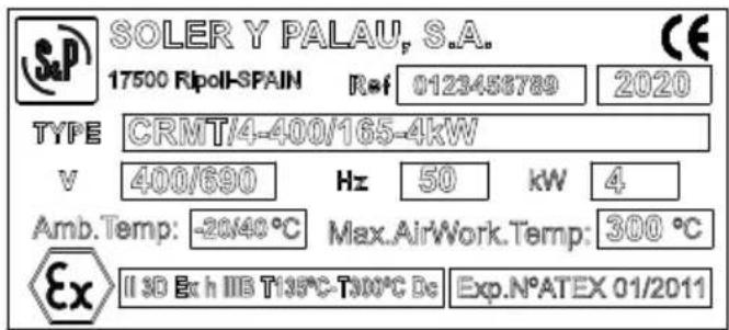 Soler & Palau THATEX - II 3D Ex h IIIB T125°C Dc (pour de la poussière non conductrice) - 5