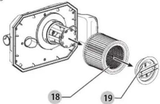 Porter-Cable PCC795 - TO CLEAN OR CHANGE THE FILTER (Fig. F) - 1