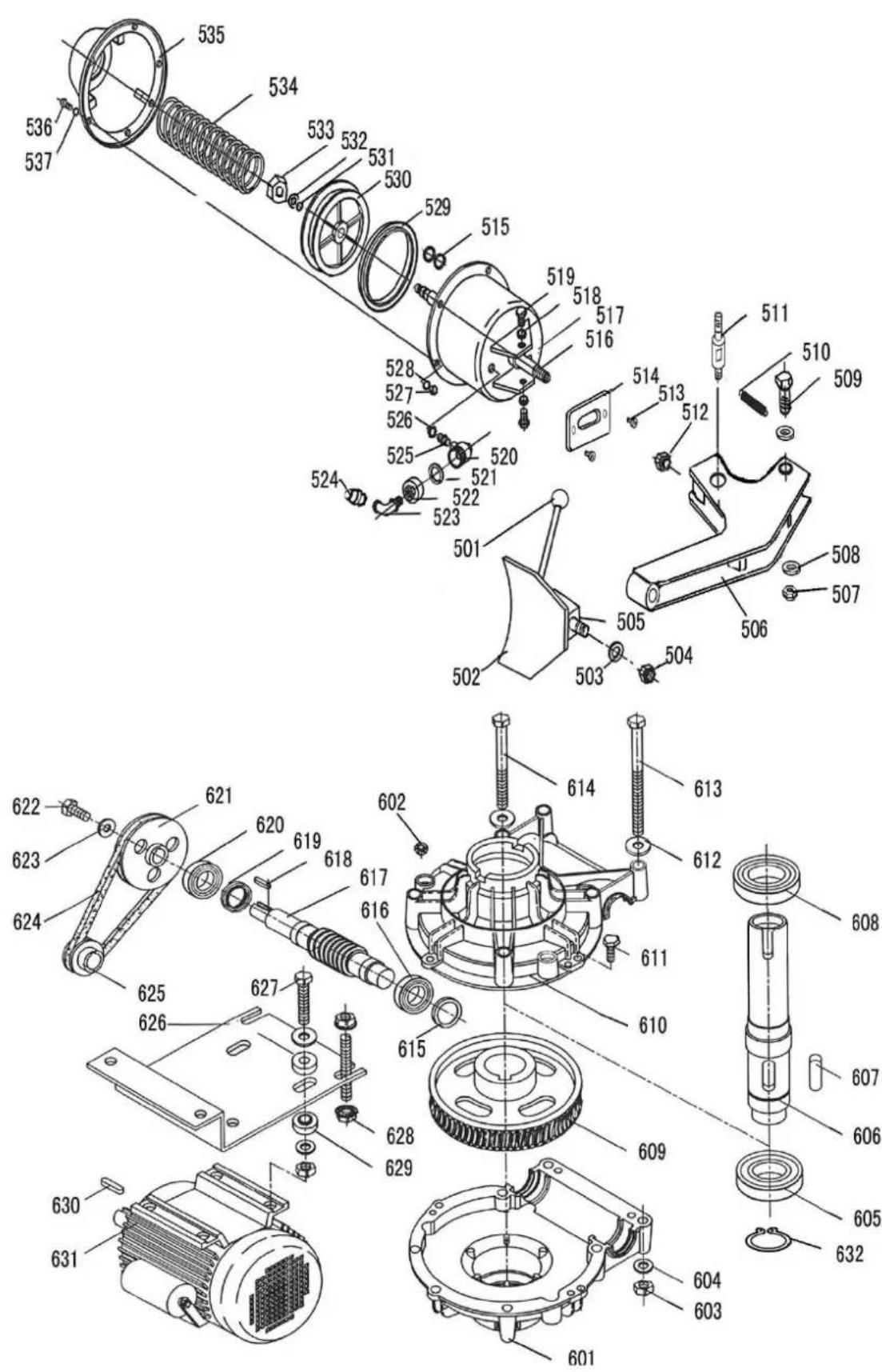 Zipper ZIRMM95 - Explosionszeichnung / Exploded View - 6