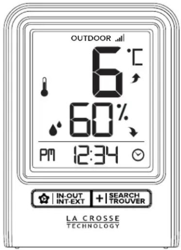 LA CROSSE TECHNOLOGY CA79080 - BONUS STATION INDOOR/OUTDOOR READINGS - 1