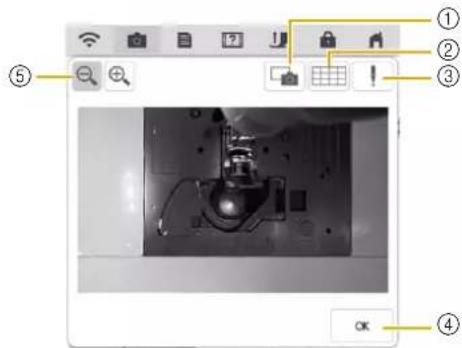 BABY LOCK Solaris Vision - ■ Utilisation de la fenêtre de vue caméra - 1