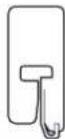 BABY LOCK Solaris Vision - Abaissez le pied-de-biche afin que son guide se trouve exactement contre le bord du tissu. - 2