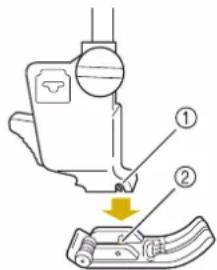 BABY LOCK Solaris Vision - Fixation du Pied-de-biche - 1