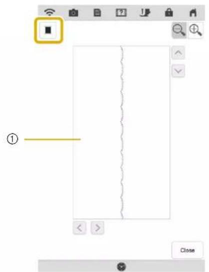 BABY LOCK Solaris Vision - Pressez ■ pour modifier la couleur de fil du point à l'écran. - 1