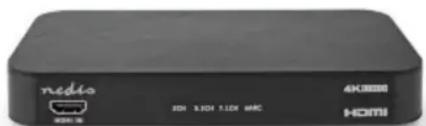 NEDIS ACON3445AT - Deux voies | Entrée de connexions: Courant continu / 1x HDMI™ entrée | Sortie de connexions: 1x 3.5 mm / 1x TosLink | eARC | Automatique / Button poussoir | Anthracite - 3