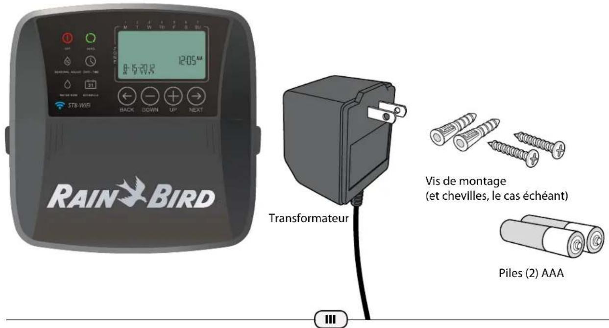 RAIN BIRD ST8Wifi - Ceproduit comprend - 2