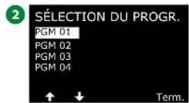 RAIN BIRD ESPLXIVM - Sélectionner le programme - 2