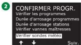 RAIN BIRD ESPLXIVM - Vérifier les sondes météo - 4