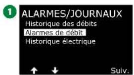 RAIN BIRD ESPLXIVM - Positionnez la roue du programmateur sur Alarmes/Journaux - 2