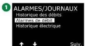 RAIN BIRD ESPLXIVM - Positionnez la roue du programmateur sur Alarmes/Journaux - 2