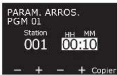 RAIN BIRD ESPLXIVM - Paramétrer la durée d'arrosage des stations - 8