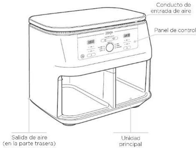 NINJA Foodi MAX AF400EU - PIEZAS COMPOSICION DE LA FREIDORA DE AIRE - 1