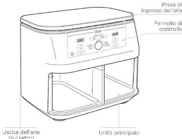 NINJA Foodi MAX AF400EU - COMPONENTI PRESENTAZIONE DELLA FRIGGITRICE AD ARIA - 1