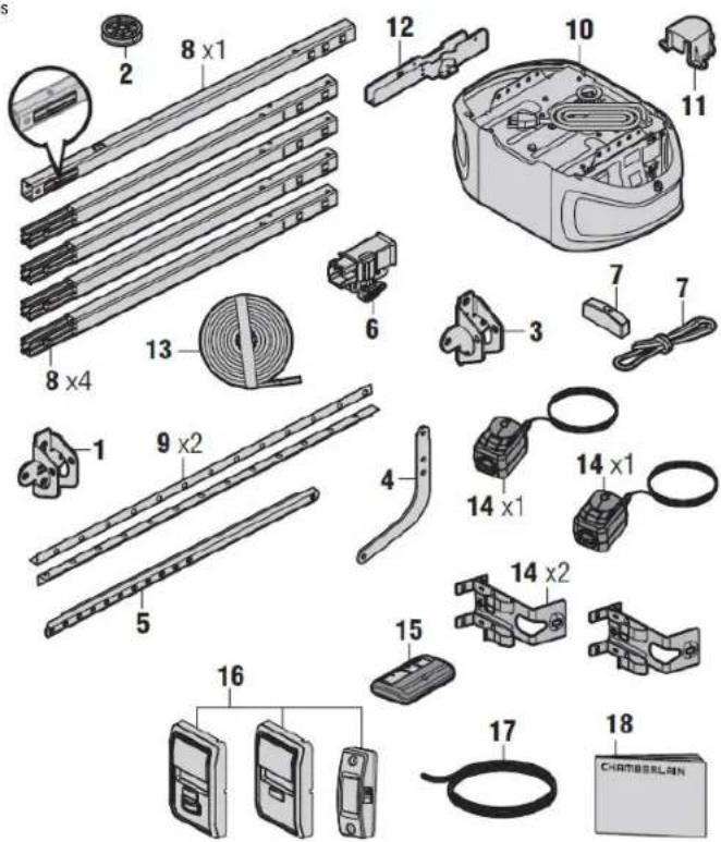 CHAMBERLAIN B2405C - Carton Inventory - 1